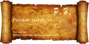 Perdek Helén névjegykártya
